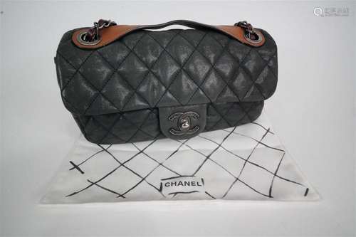 Chanel Iridescent Leather and Aged Calfskin Flap Bag