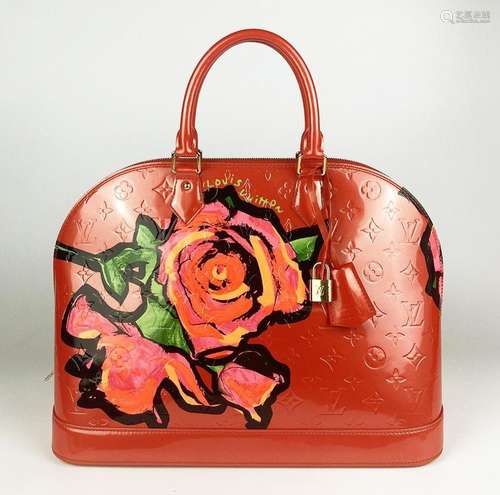 Louis Vuitton Orange Sunset Vernis Roses Alma GM