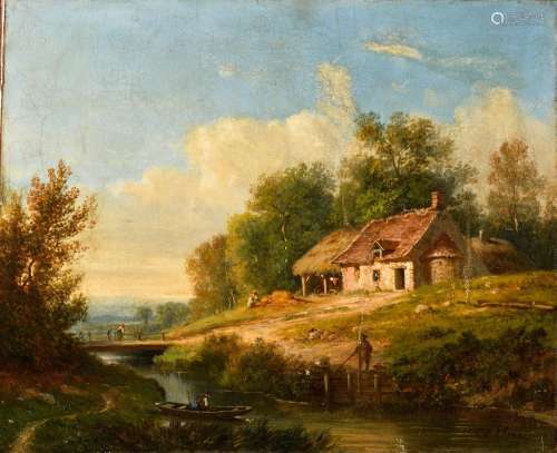Camille FLERS (1802-1868)<br />
Paysage a