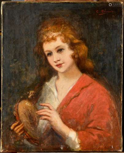 CHARLES PÉCRUS (1826-1907)<br />
Femme au