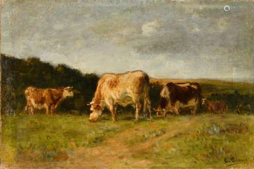 CHARLES PÉCRUS (1826-1907)<br />
Vaches a