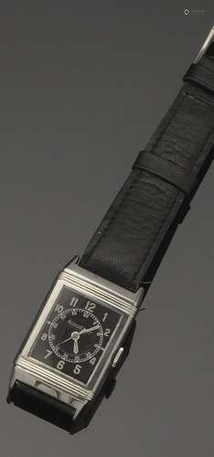 JAEGER LeCOULTRE<br />
Montre en acier, modèle "Reverso...