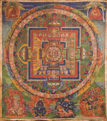 A Tibetan Thangka of Mandala