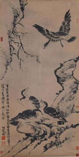 A Chinese Scroll Painting By Badashanren
