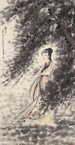 A Chinese Scroll Painting By Fu Baoshi