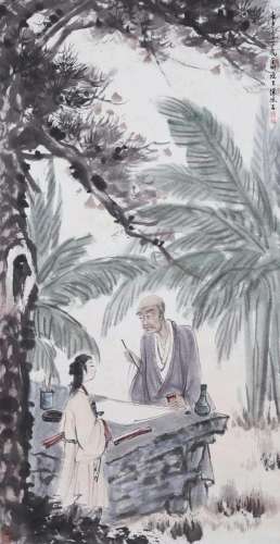 A Chinese Scroll Painting By Fu Baoshi