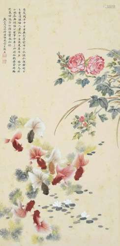 A Chinese Scroll Painting By Mei Lanfang