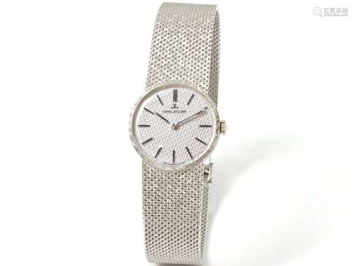 JAEGER LECOULTRE. Montre bracelet de dame en or gris 750 mil...