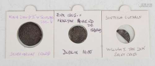 A David II of Scotland hammered silver groat, Edinburgh Mint...
