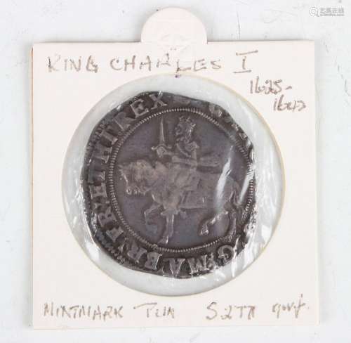 A Charles I half-crown, mintmark tun, with an old Spinks &am...