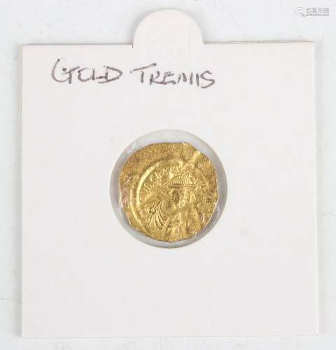 A Heraclius (610-641 AD) gold tremissis, Constantinople Mint...