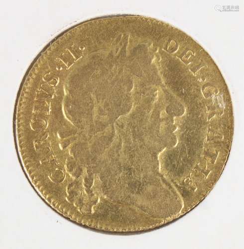 A Charles II gold guinea 1679.