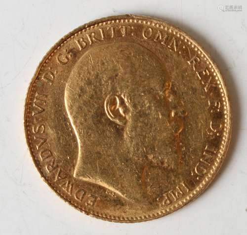 An Edward VII sovereign 1907.