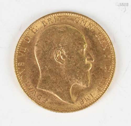 An Edward VII sovereign 1903 Perth Mint.