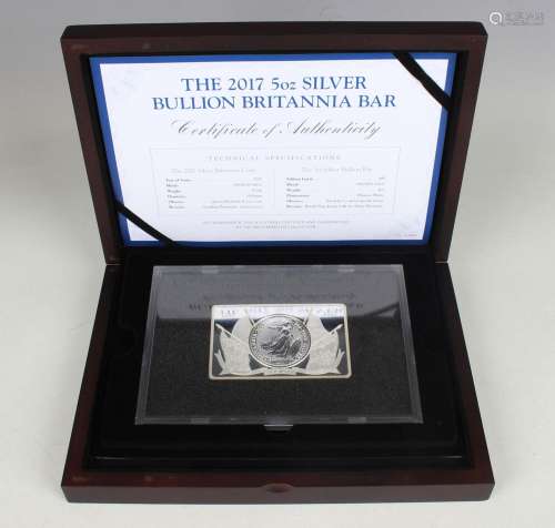 A Westminster Collection five-ounce silver bullion coin-bar,...
