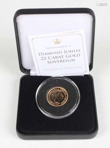 An Elizabeth II Jubilee Mint sovereign commemorating the Dia...