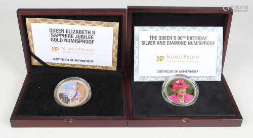 An Elizabeth II Numisproof one-ounce 9ct gold proof medallio...