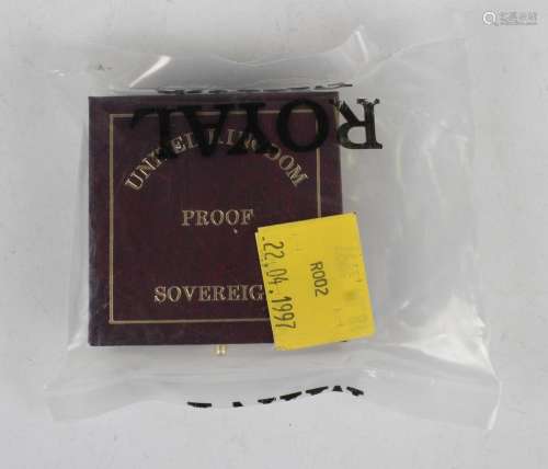 An Elizabeth II Royal Mint proof sovereign 1997, No. 1888, i...