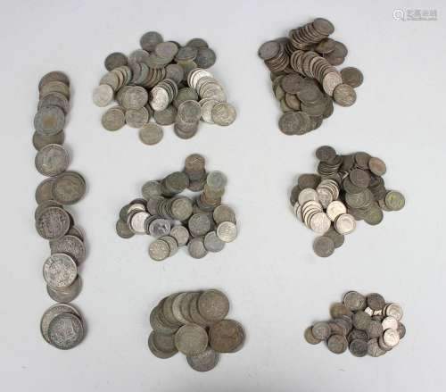 A large collection of pre-1947 British silver nickel coinage...