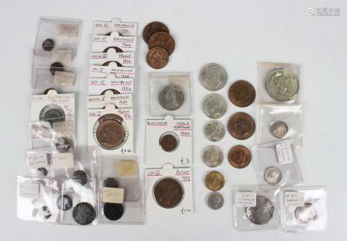 A collection of mixed ancient coinage, including a Constanti...