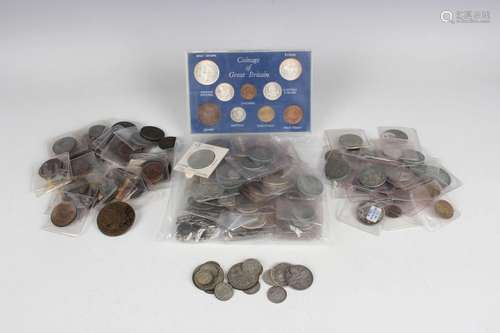 A collection of 19th and 20th century British and world coin...