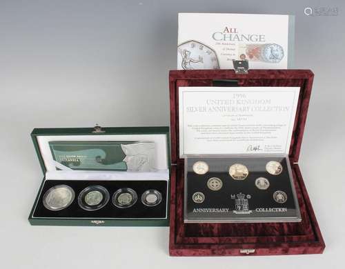 An Elizabeth II Royal Mint silver proof Britannia four-coin ...