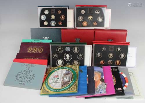 A large collection of Royal Mint year-type specimen coin set...