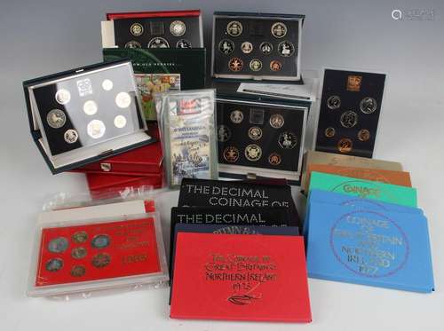 A collection of Royal Mint year-type and other sets.