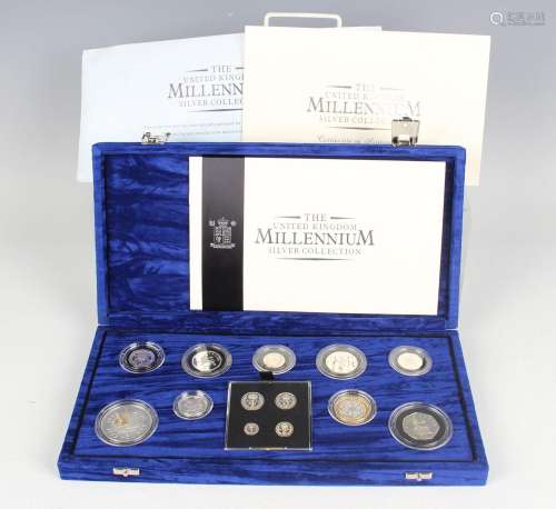 An Elizabeth II Royal Mint Millennium silver proof thirteen-...