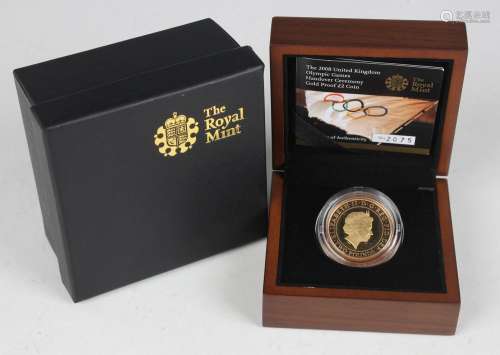 An Elizabeth II Royal Mint gold proof two pounds coin commem...