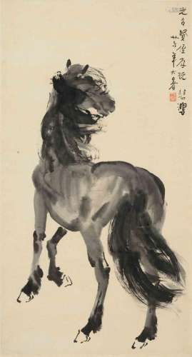 XU BEIHONG (1895-1953).Daté de 1937, 87 × 46 cm.Encre de Chi...