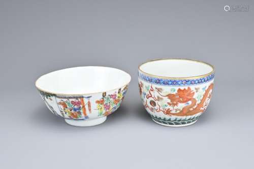 TWO CHINESE PORCELAIN ITEMS, 19TH CENTURY