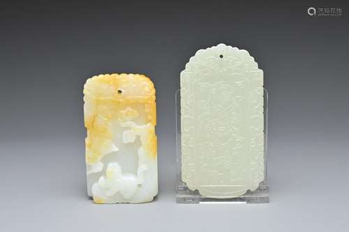 TWO CHINESE JADE PENDANTS