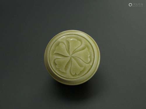 A  Carved Yaozhou Celadon Box and Cover, Northern Song dynas...