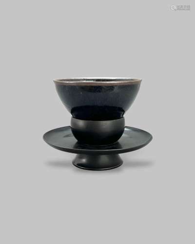 A Jian type Blackware Bowl仿建窑黑盏