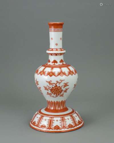 A Fine Iron Red Decorated 'Holy Water' Vase, Qianlong清乾隆 ...