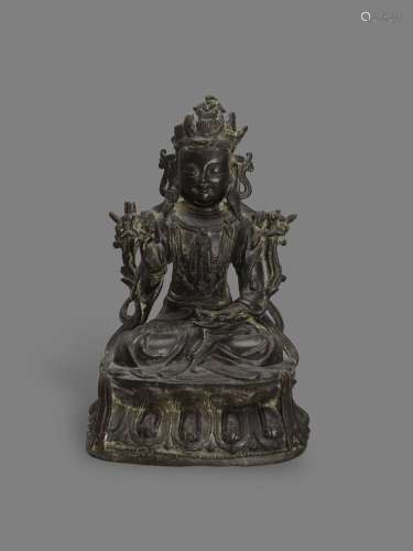 A Bronze Figure of a Bodhisattva, Ming dynasty 明 菩萨铜像