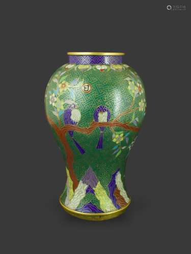 A Cloisonne Baluster Vase, early 19th century 19世纪早期  铜...