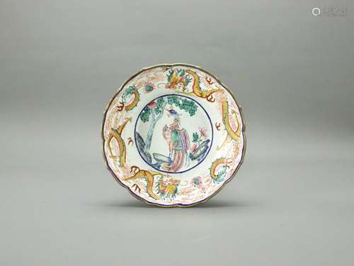 A Good Canton Enamel Bowl, six character seal mark of Daogua...