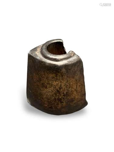 A brown Jade cong-like Cylinder, Neolithic or later 新石器时...