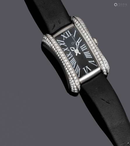 MONTRE DAME EN OR DIAMANT, BUCHERER.Or blanc 750, poids tota...