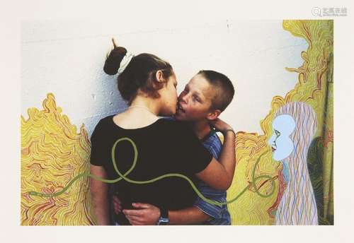 Ed Templeton, <br />
American b. 1972- <br />
<br />
Kissing...