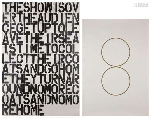 Christopher Wool, American b.1955- and Felix Gonzalez-Torres...