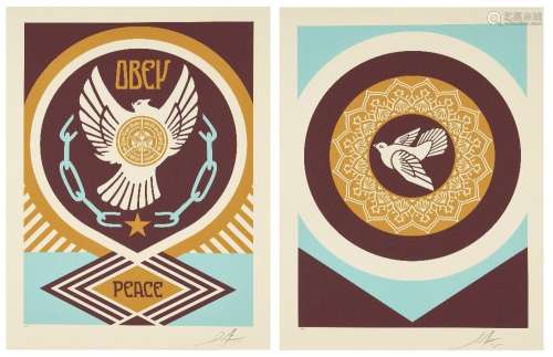 Shepard Fairey, <br />
American b. 1970- <br />
<br />
Peace...