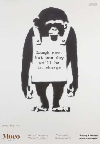 Banksy, <br />
British b. 1974- <br />
<br />
Laugh now but ...