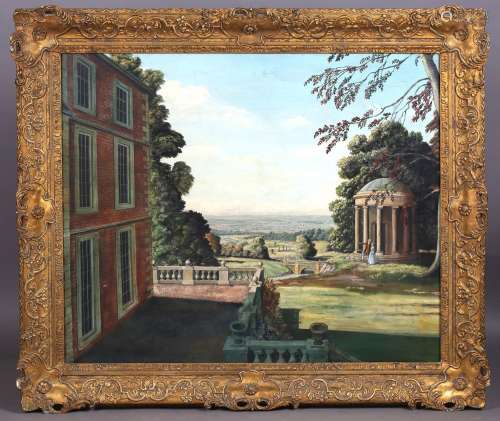 R.R., British School - 'From the Terrace', mid-20th century ...