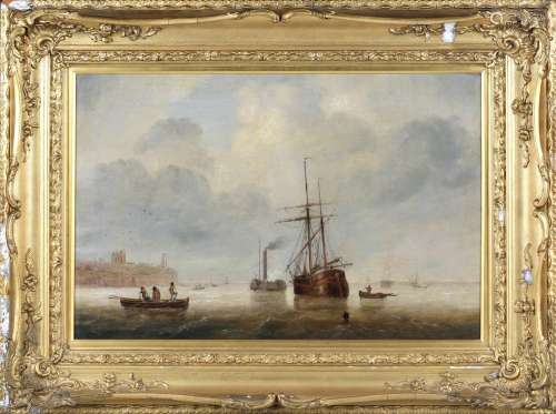 Circle of George Chambers - Paddle Steamer and Sailing Vesse...