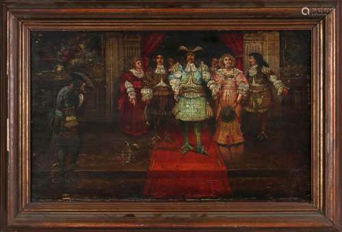 British School - Charles II and the Royal Court, 19th centur...