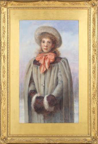 George Mackenzie - Three-quarter Length Portrait of a Girl w...