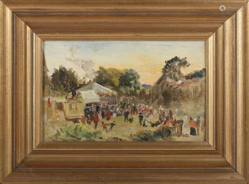 Robert Gallon - 'Bosham Fair', 19th century oil on board, ti...